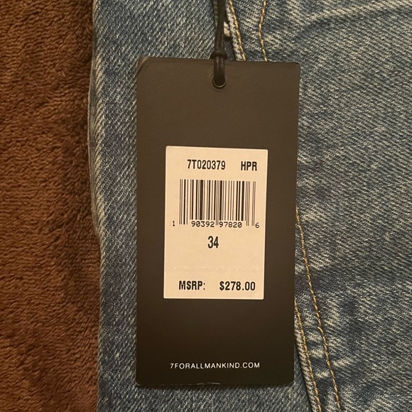 7 for All Mankind Stacked Skinny Jeans size 34 NWT - Picture 6 of 7